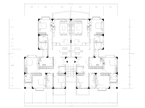  建筑平面戶型圖紙cad平面圖 