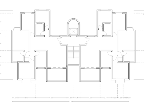  建筑平面户型图纸cad平面图 