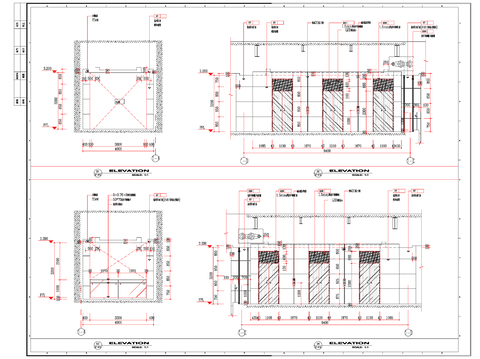  现代电梯厅节点大样图 