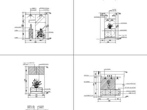  37套玄关设计cad大样图 
