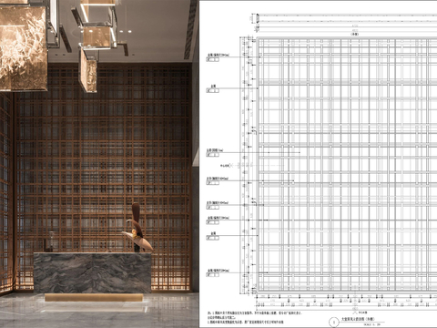  金属屏风节点大样图 