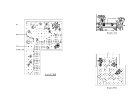  多套室内小造景cad大样图 