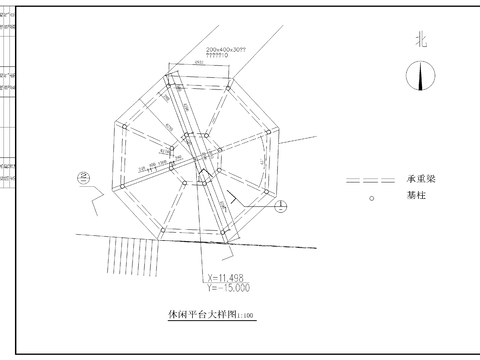  休闲平台cad大样图 