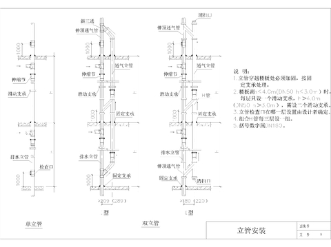  PVC排水cad大樣圖 