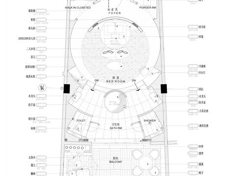  酒店海景房CAD图库 