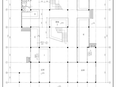  農(nóng)貿(mào)市場(chǎng)建筑cad施工圖 