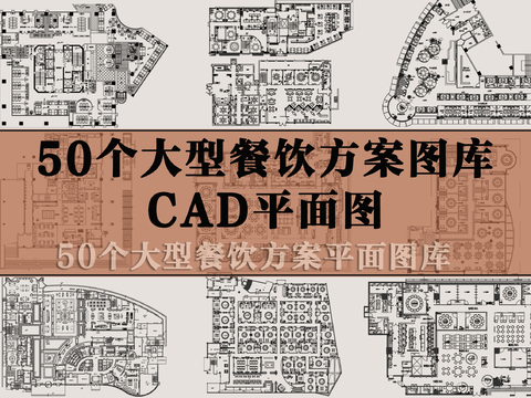  大型餐饮餐厅CAD平面图 