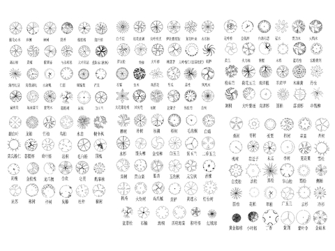  树木平面cad图库 