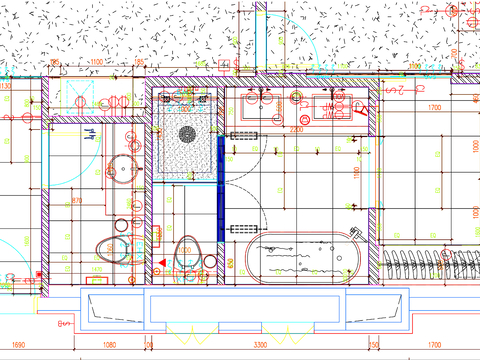  工装卫生间 卫生间装修 卫生间设计 卫生间平面 卫生间立面cad施工图 