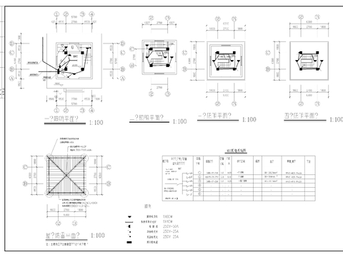  瞭望塔电气图cad施工图 