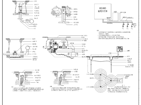  喷灌浇灌系统cad大样图 
