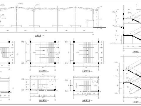  3層農(nóng)貿(mào)菜市場(chǎng)建筑圖cad施工圖 