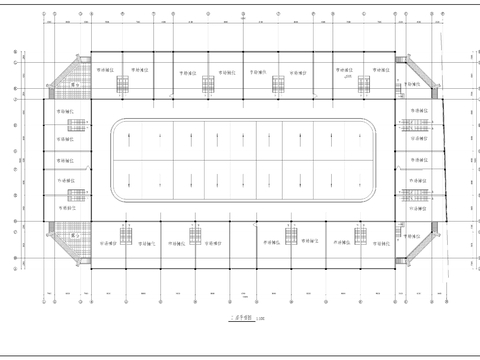  農(nóng)貿(mào)市場建筑平面圖cad施工圖 