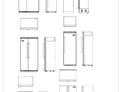  冰箱CAD图库 