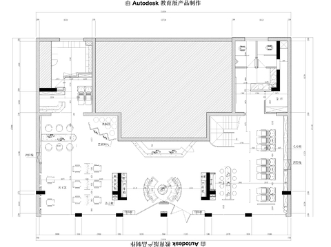  兩層時尚美容美發(fā)店施工圖 