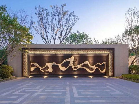  创意景墙大样图 