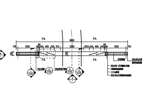  入口景墙屏风大样图 