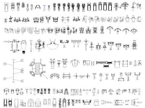  健身器材CAD图库 
