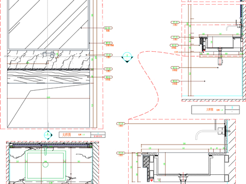  洗手池 洗手台施工图 