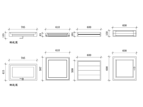  厕所窗户cad平面图 