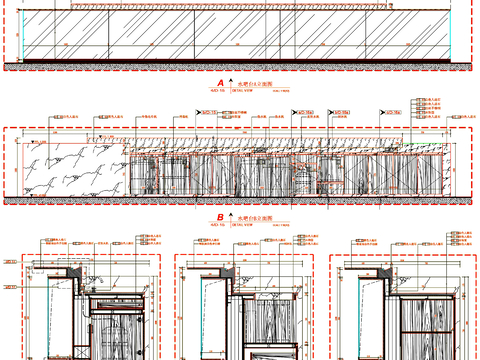  前台 服务台 柜台cad立面图 