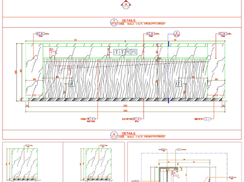  前台 服务台 柜台cad立面图 