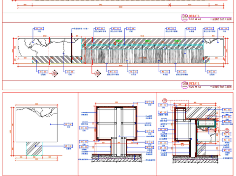  前台 服务台 柜台cad立面图 