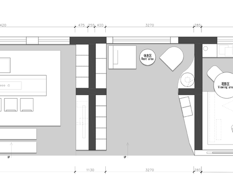  茶室 品茶室CAD平面图 