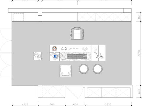  茶室 品茶室CAD平面图 