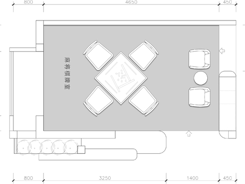  麻將 棋牌室CAD平面圖 