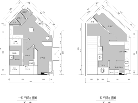  宠物店CAD平面图 