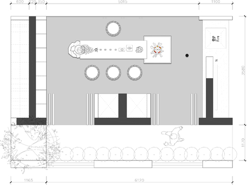  茶室 品茶室CAD平面图 