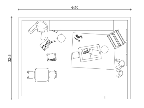  儿童游戏室cad平面图 