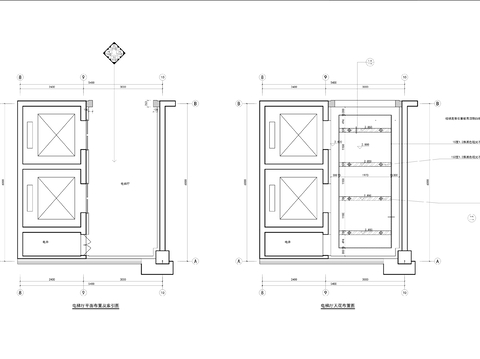  电梯厅CAD节点大样图 