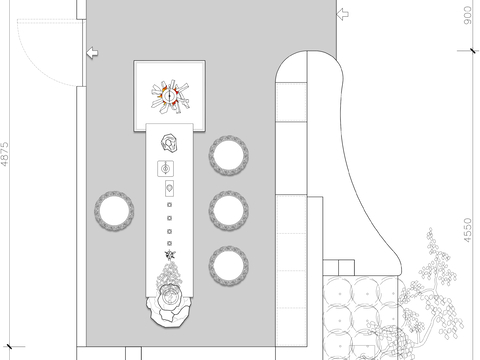  茶室 品茶室CAD平面图 