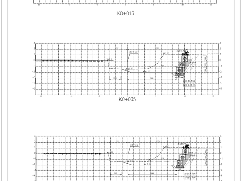  支流河道施工图 水利设计cad大样图 