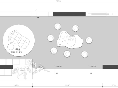  茶室 品茶室CAD平面图 