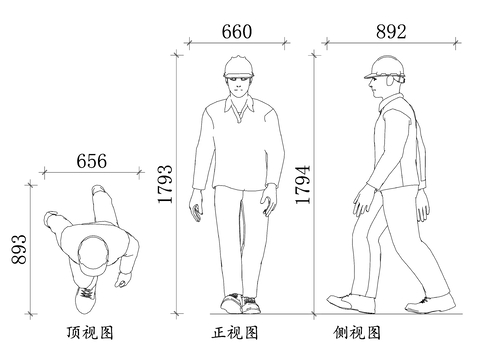 工廠員工cad立面圖 