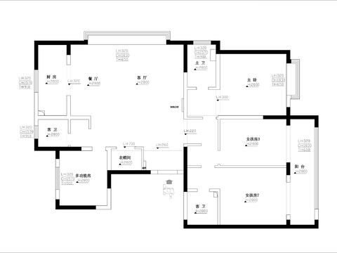  家居戶型CAD平面圖 