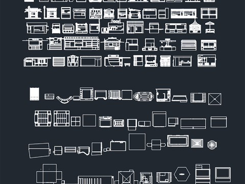  网红售货亭CAD图库 