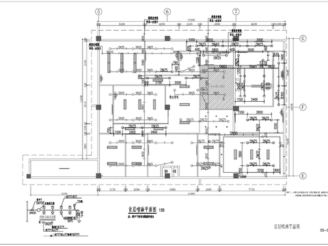  物业管理用房给排水cad平面图 