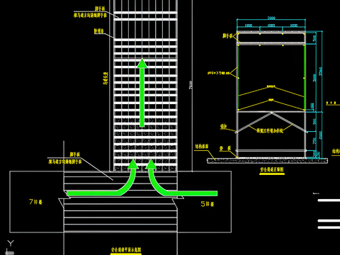  脚手架通道CAD图库 