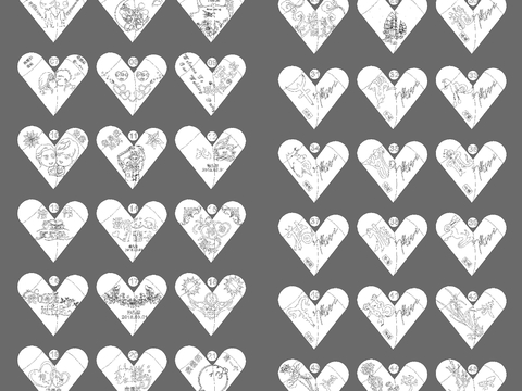  婚礼图案CAD图库 