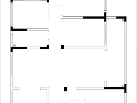  150㎡平层户型CAD平面图 