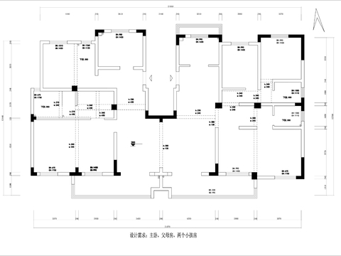  260㎡家居户型CAD平面图 