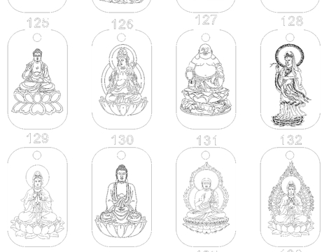  佛祖观音CAD图库 