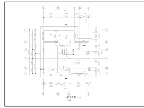  三层别墅cad平面图 