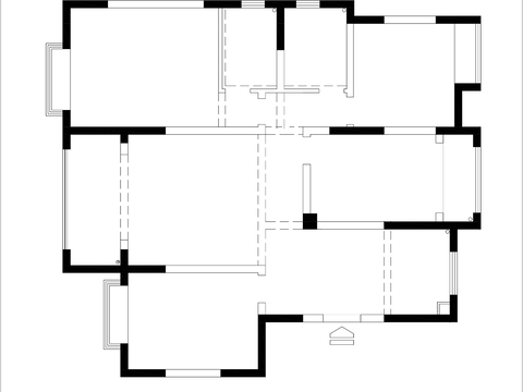  145㎡四房户型CAD平面图 