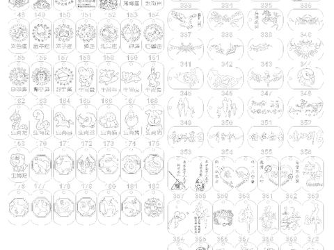  网红图案CAD图库 