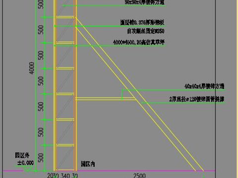 钢结构围挡CAD图库 